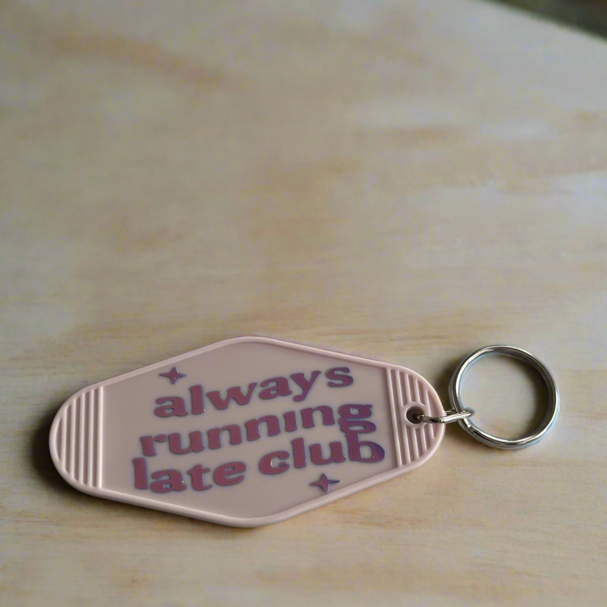 Retro style motel keychain