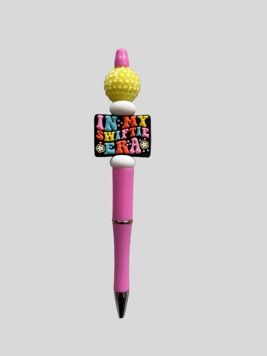 Pink beaded pen