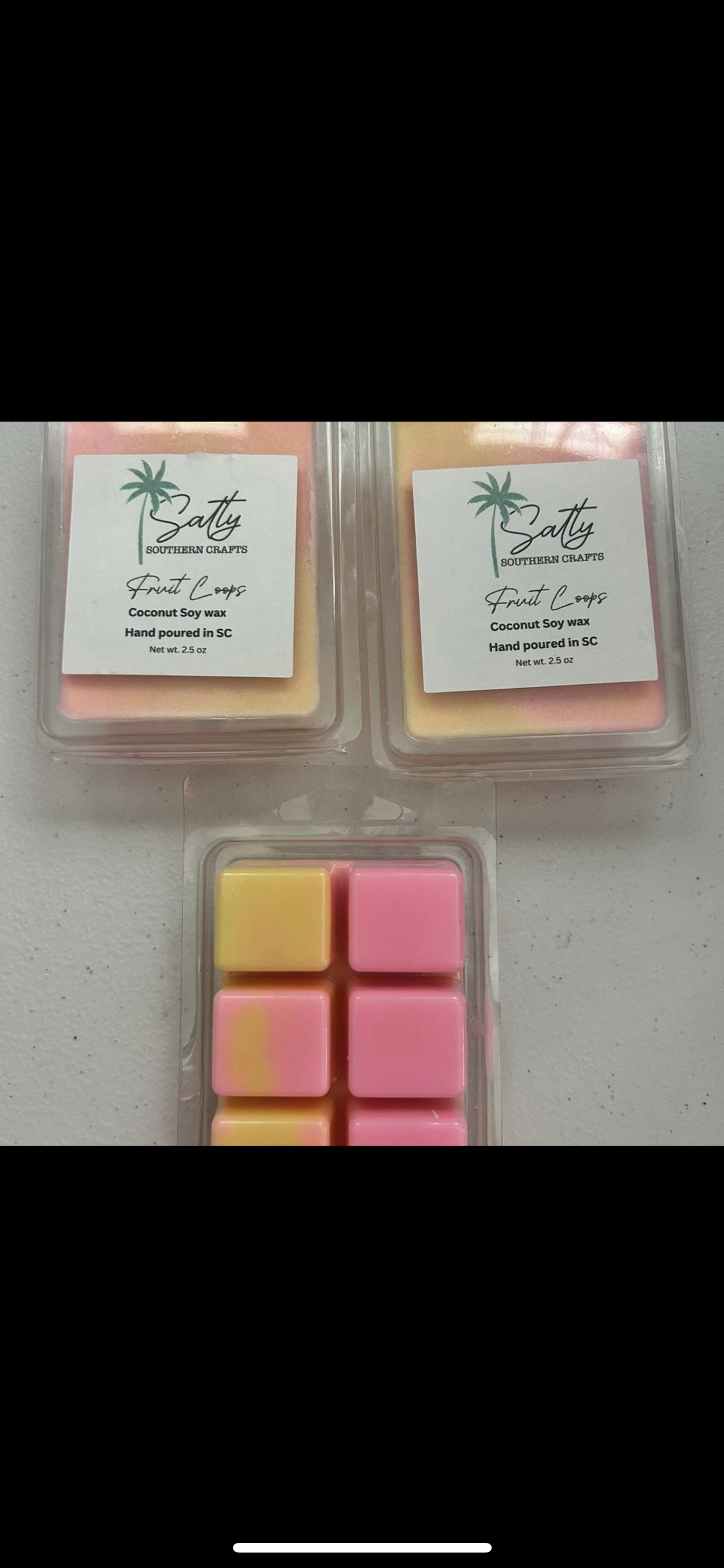 Fruity loops coconut soy wax melt 2.5 oz home fragrance