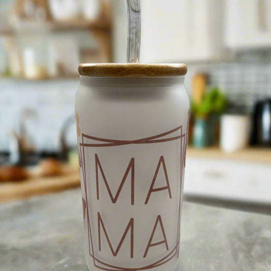 Mama glass tumbler