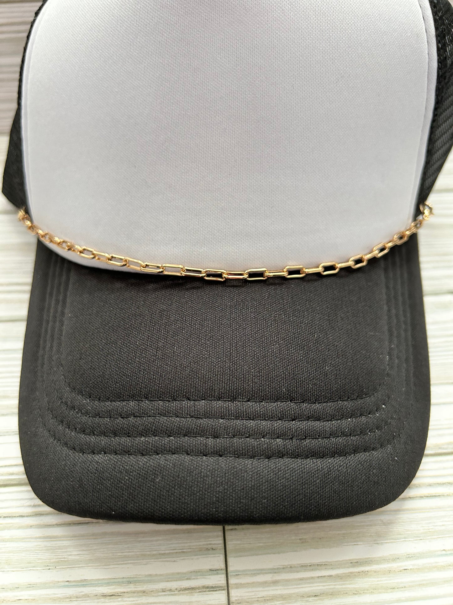 Gold link trucker hat chain