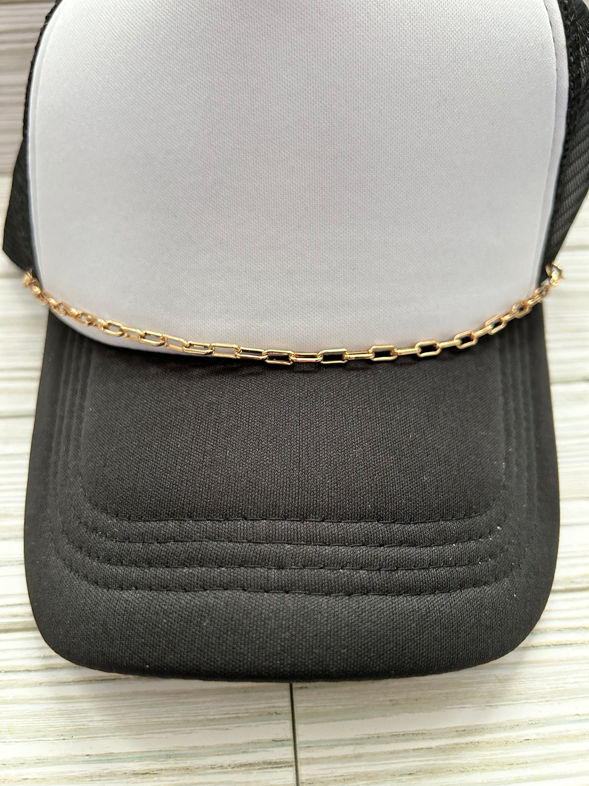 Gold link trucker hat chain