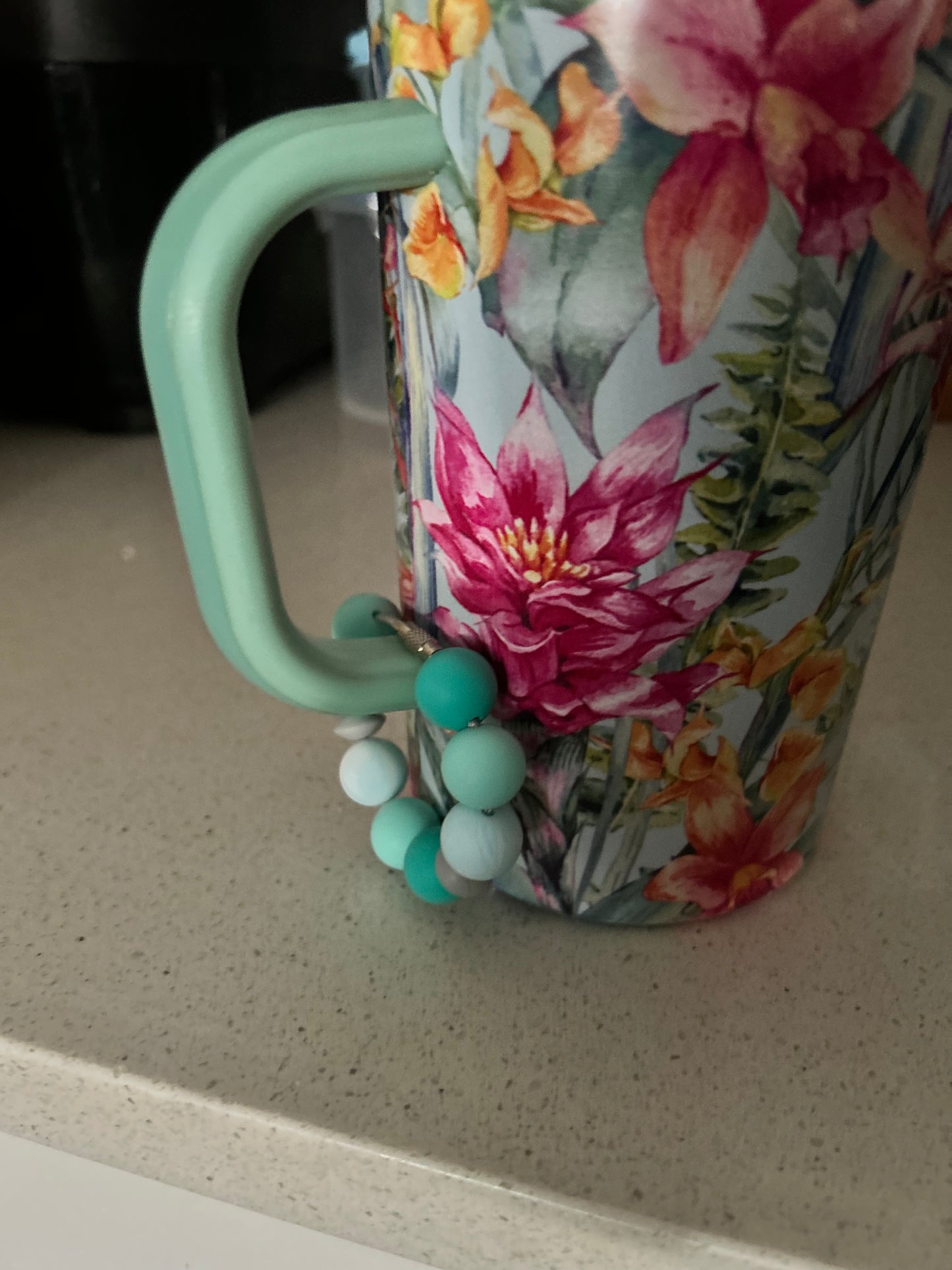 Cup charm for handle tumblers