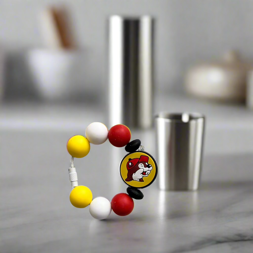 Silicone cup charm for tumblers and bags