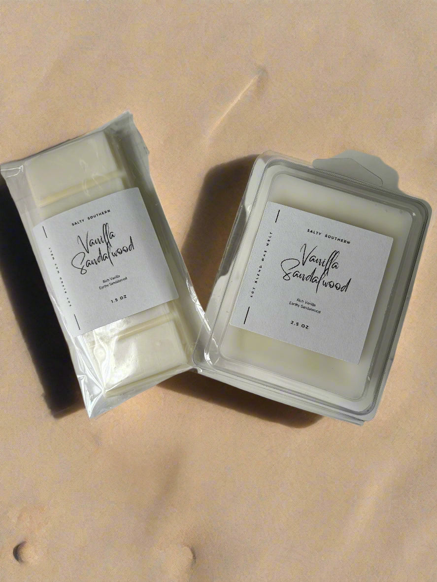 Vanilla sandalwood scented wax melts