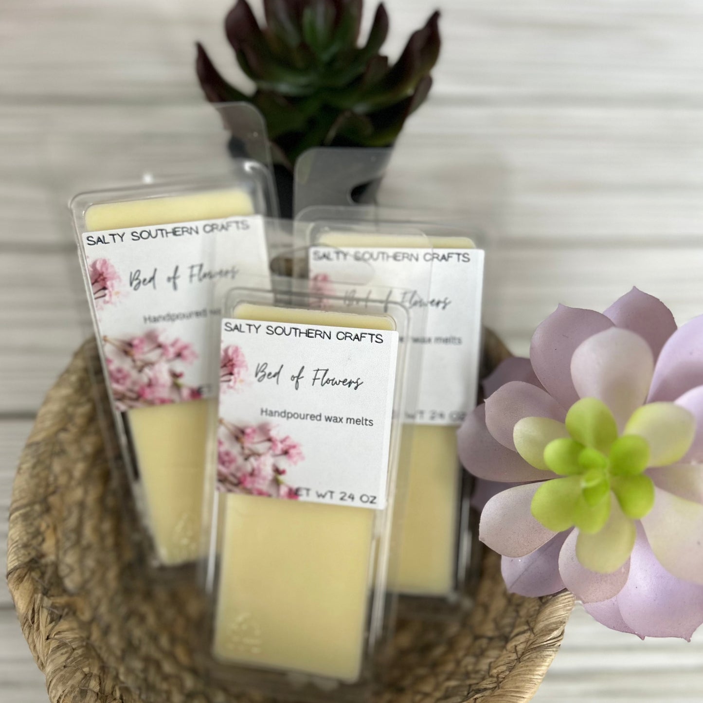 Soy wax melt bed of roses