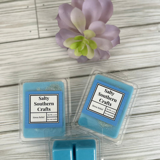Soy wax melt scented in stress relief