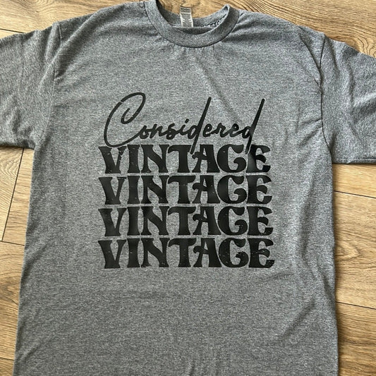 Considered vintage retro style tshirt