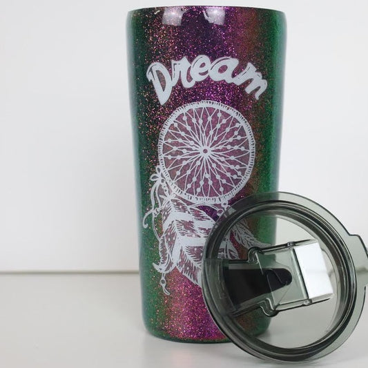 handmade 20 oz dream catcher tumbler