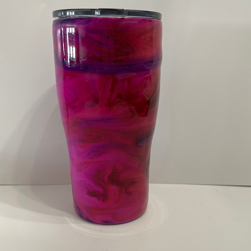 Alcohol ink swirl epoxy tumbler