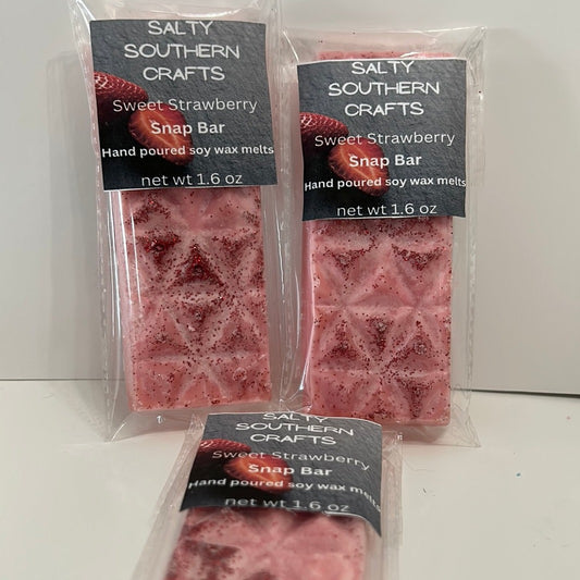 soy wax melt scented in strawberry