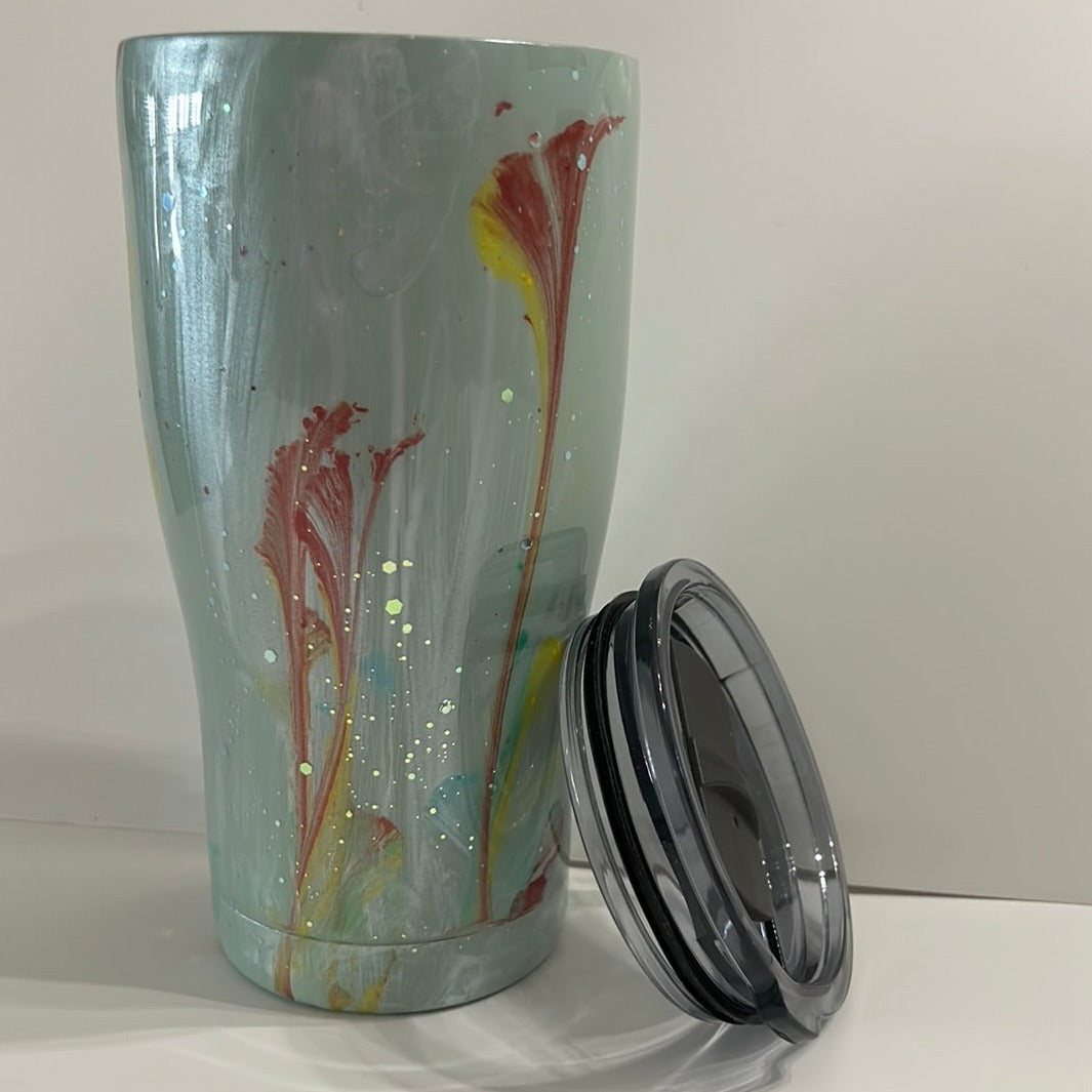 Flower stainless steel tumbler