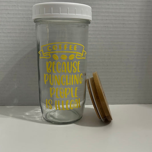 Sarcastic glass tumbler 24 oz
