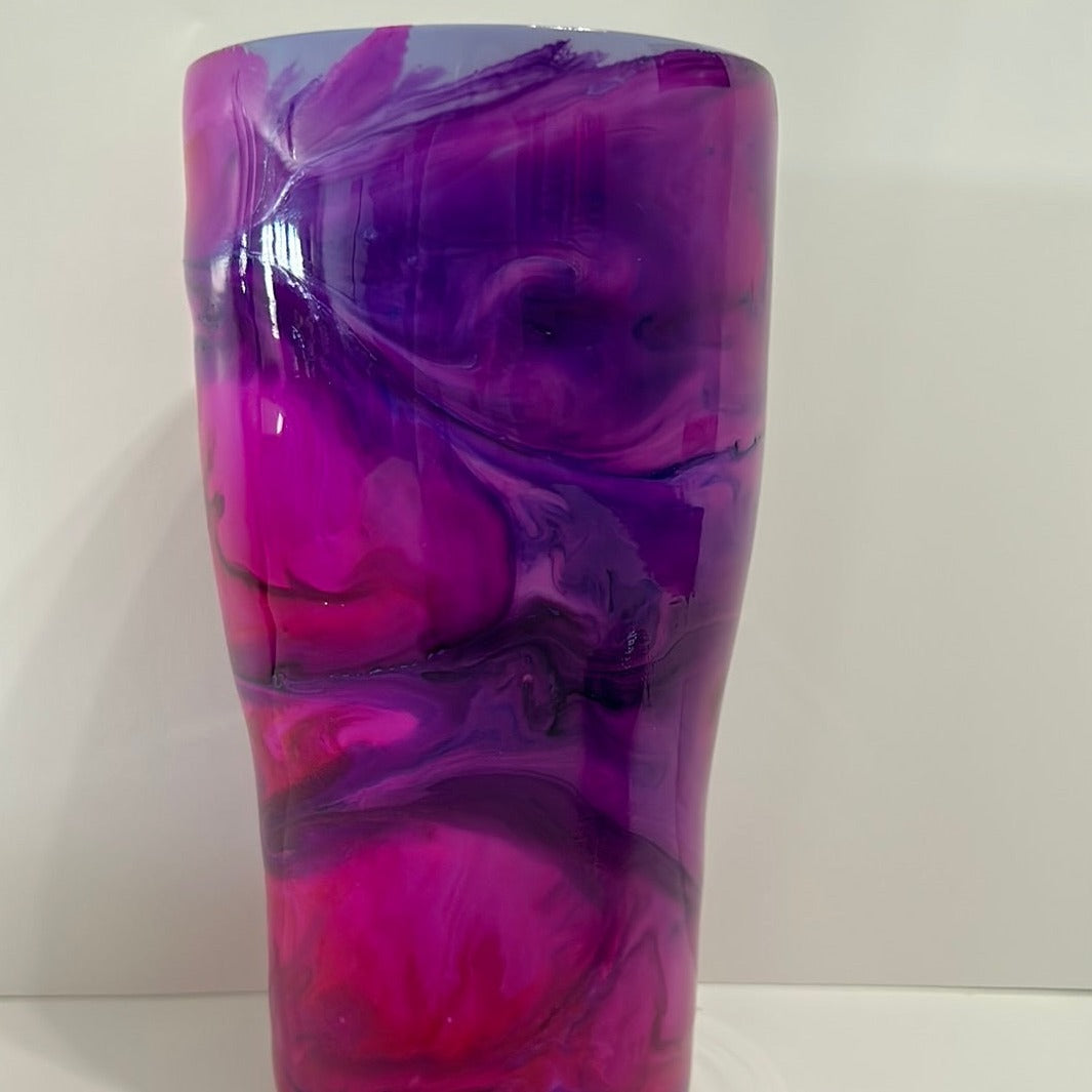 Alcohol ink swirl epoxy tumbler