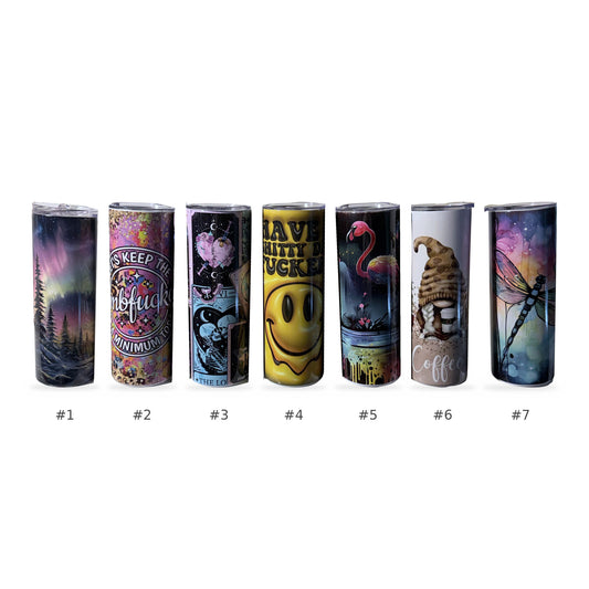 Premade 20 oz Skinny Tumblers | Pick Your Design