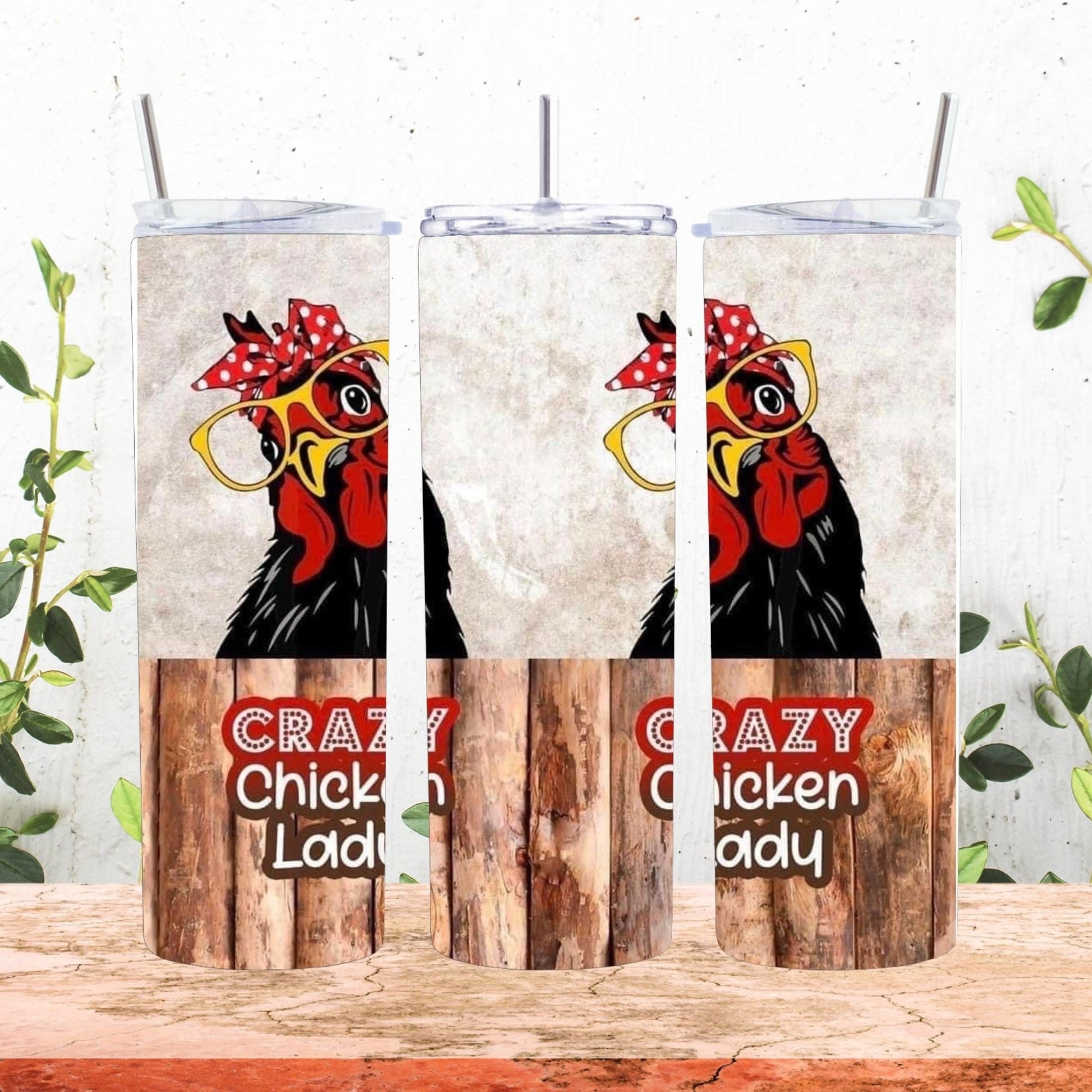 Crazy chicken lady 20 oz stainless steel tumbler