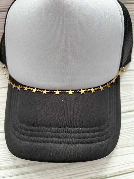 Star hat chain for trucker hat