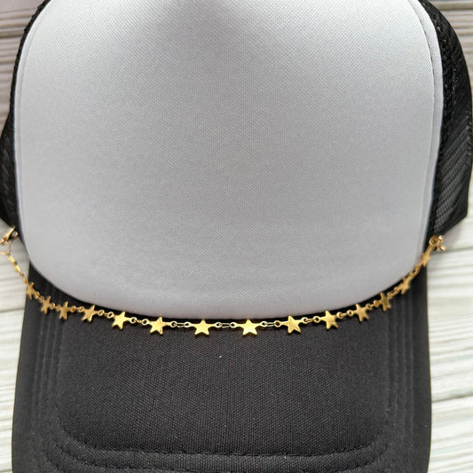 Star hat chain for trucker hat