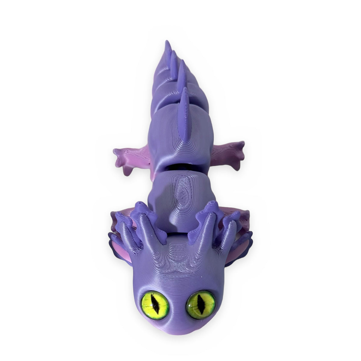 Lavender and pink flexi axolotl fidget toy