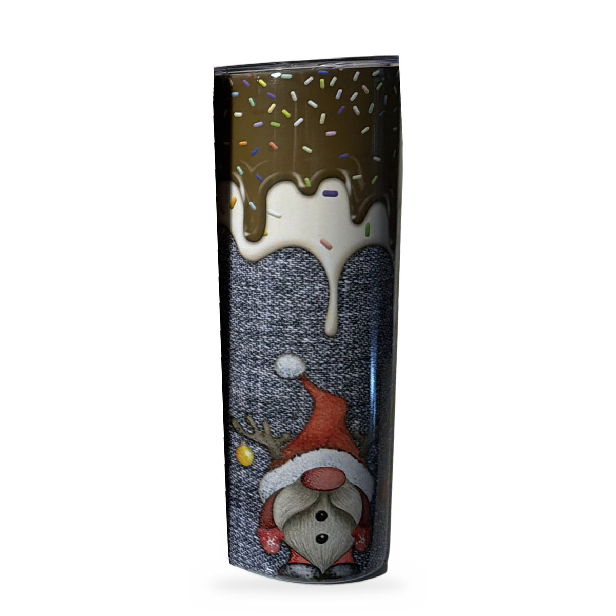 Christmas gnome with sprinkles 20 oz skinny tumbler