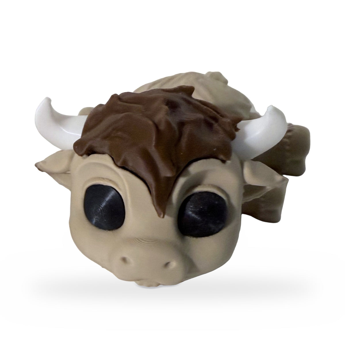 Flexi highland cow fidget toy with white horns