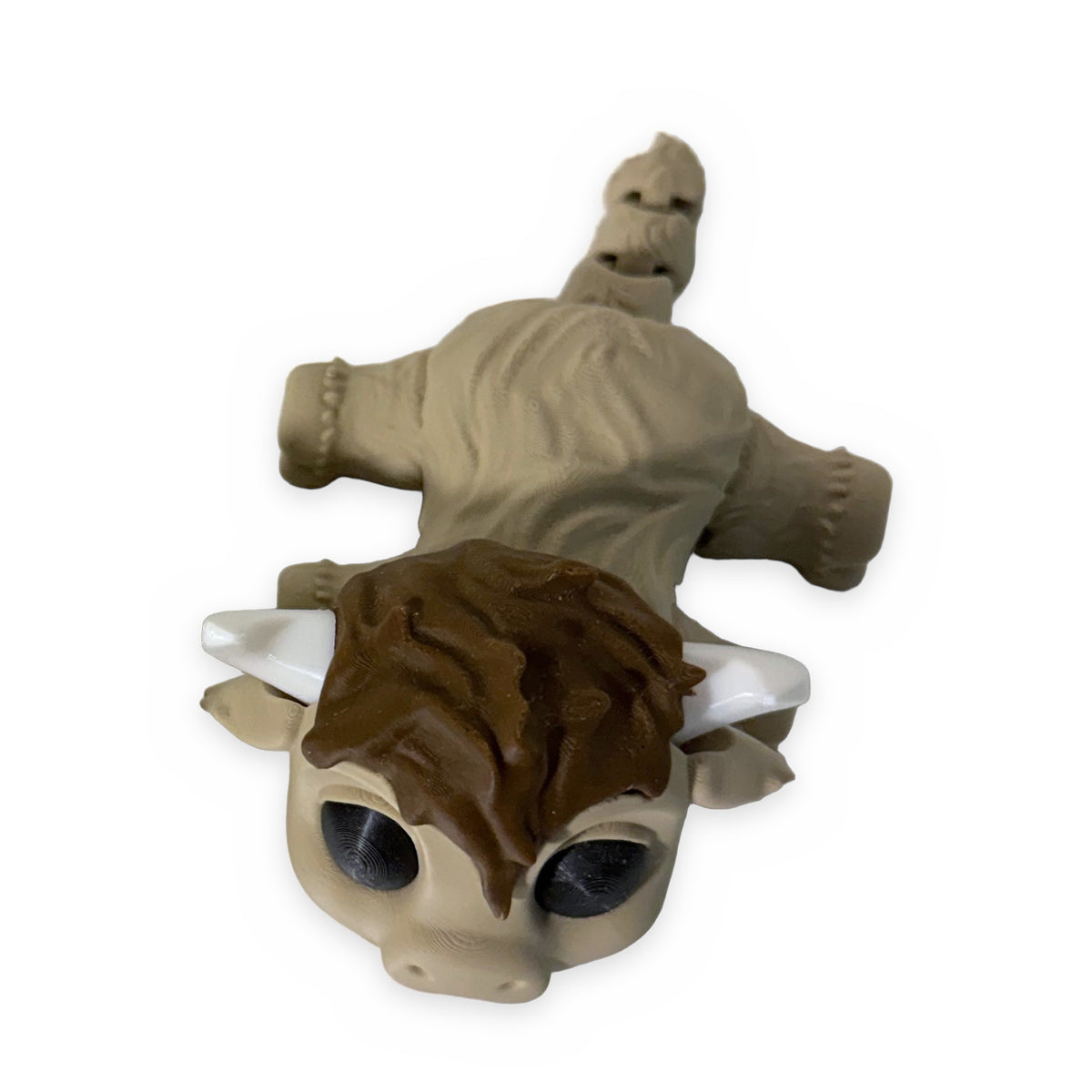 Highland cow flexi toy, top view