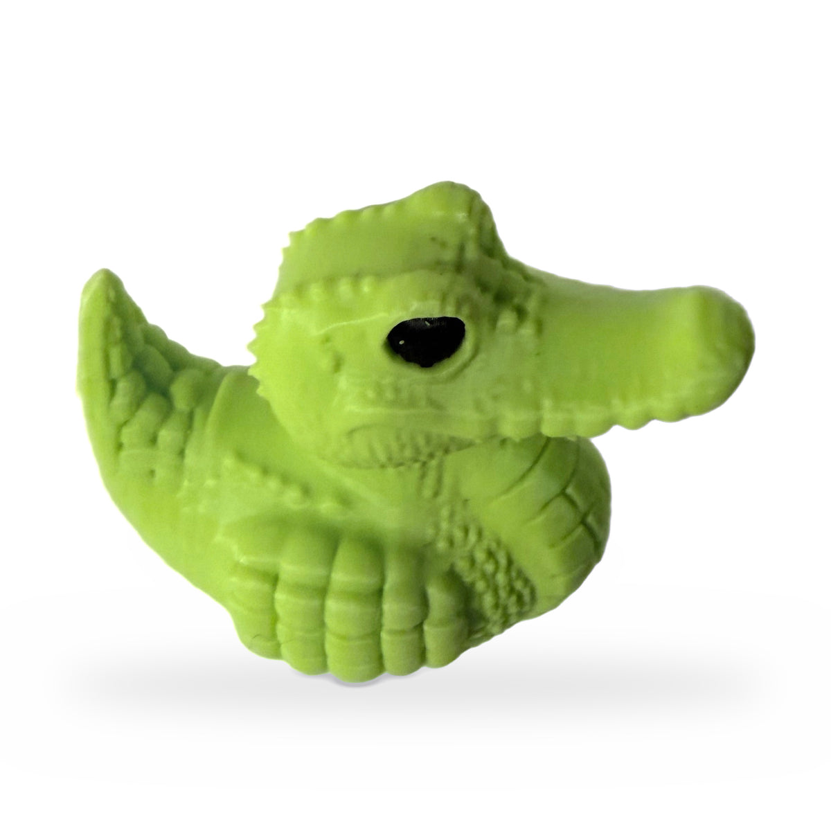 Lime green 3D printed gator duck