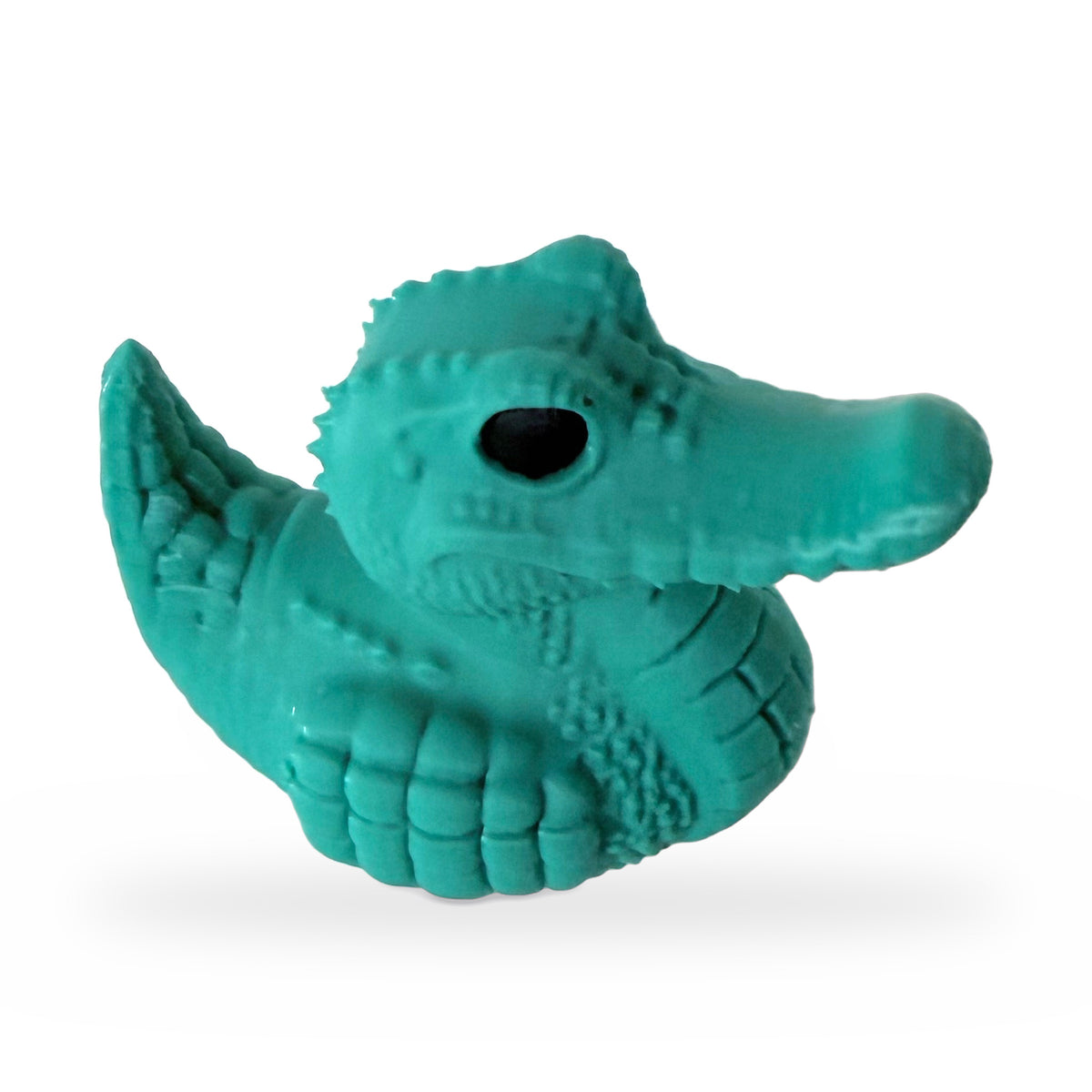 Teal 3D printed gator duck
