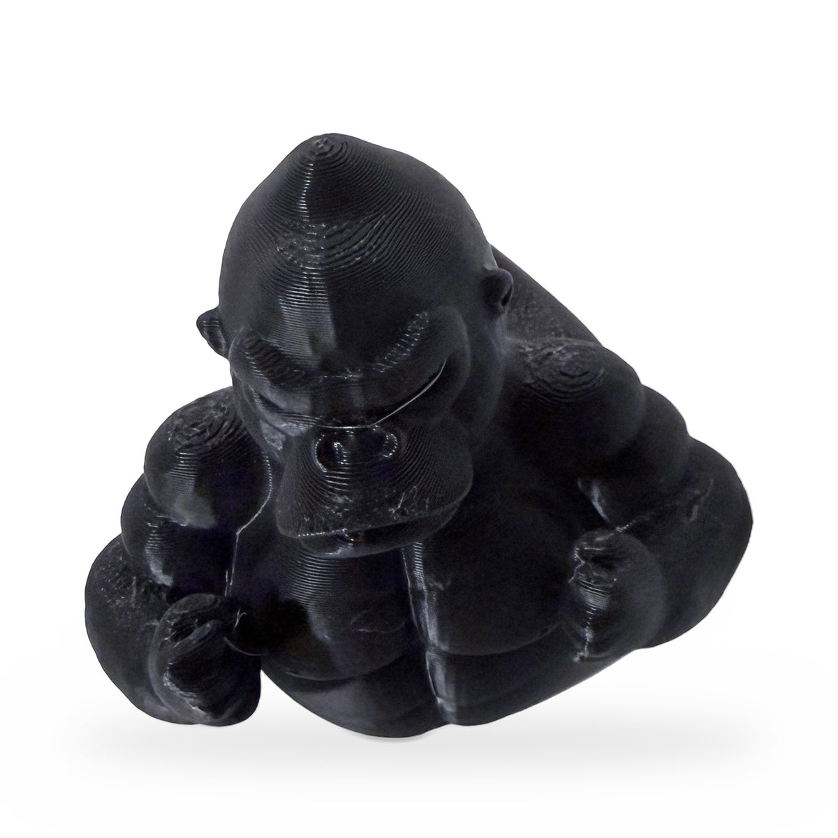 Black 3D printed gorilla duck