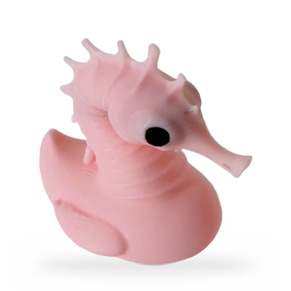 Pink 3D printed seahorse duck