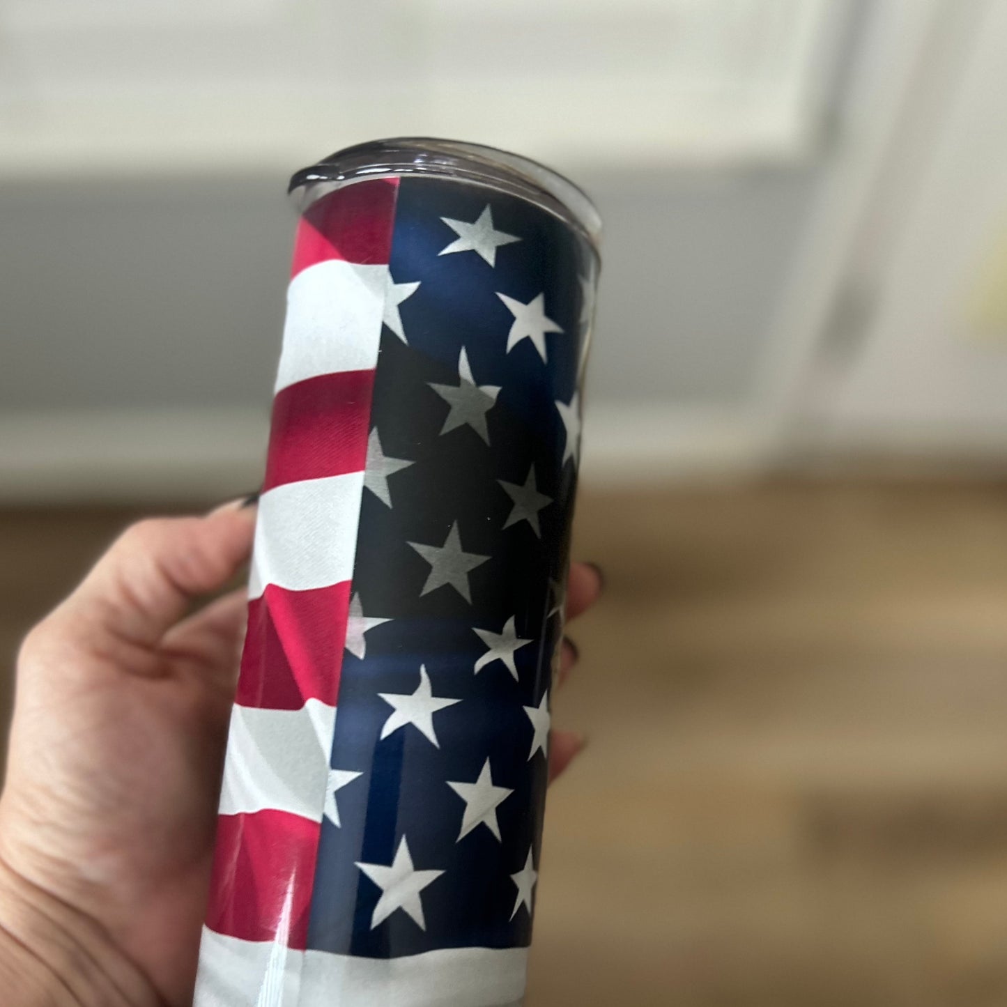 We The People Patriotic 20 oz Tumbler - American Flag Insulated Cup, USA Independence Day Gift, Stainless Steel Travel Mug