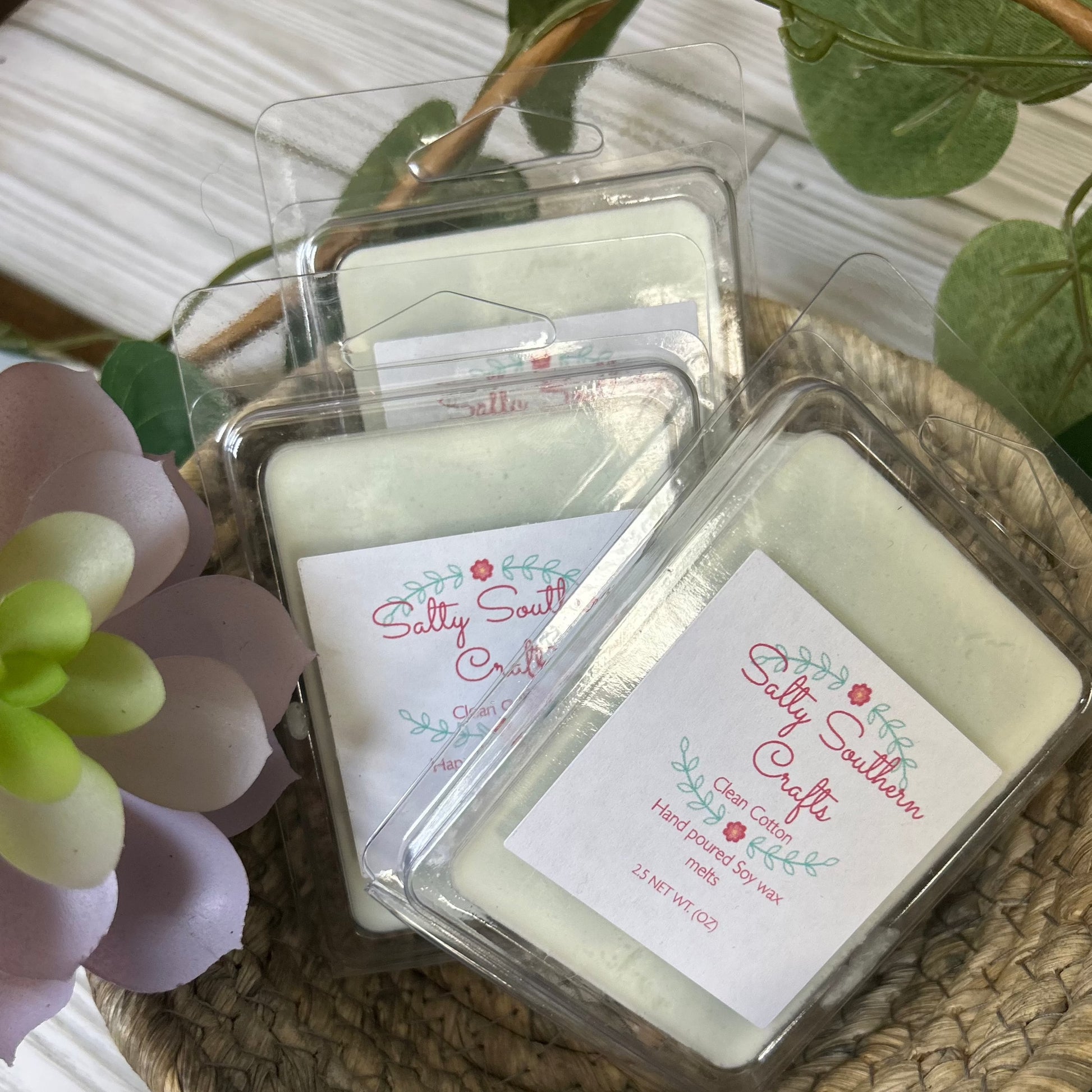 Soy wax melt clean cotton scented